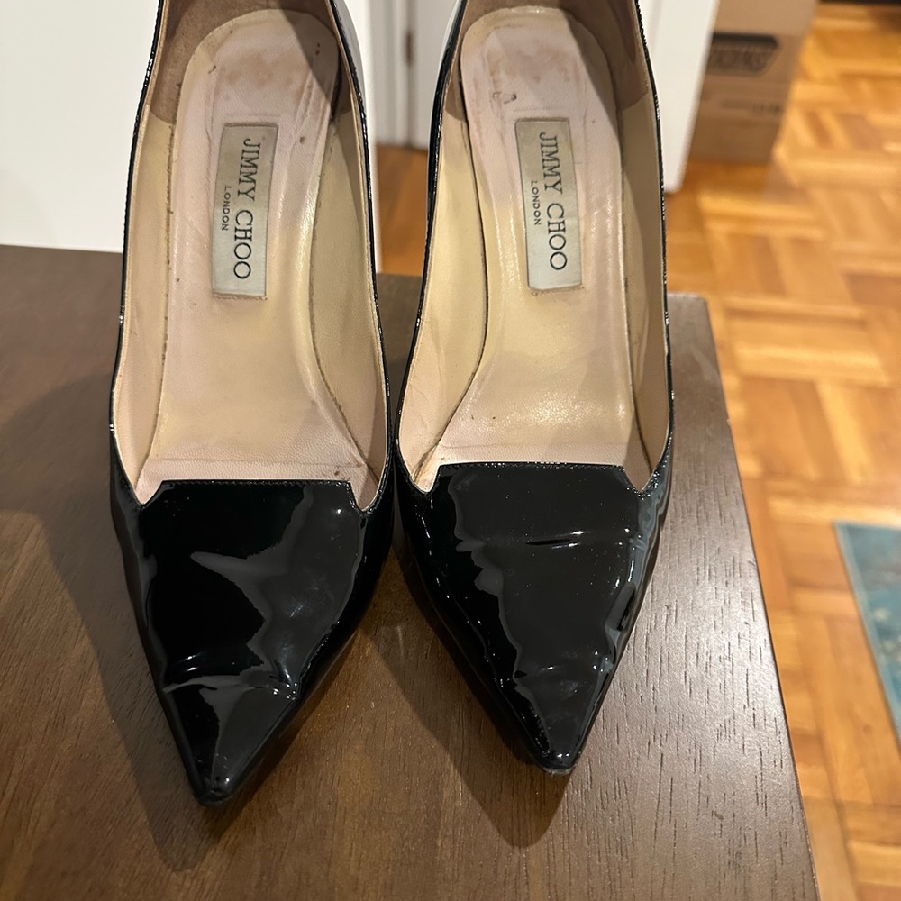 Jimmy Choo Black Patent Leather Heels